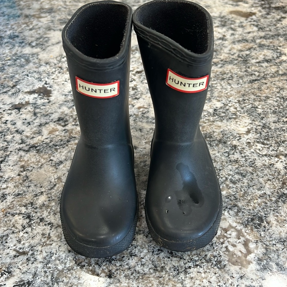 Hunter kids first classic rain boot size 7us black
